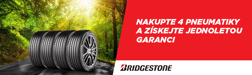 Získejte jednoletou pneu garanci! Nakupte 4 pneumatiky Bridgestone nebo Firestone.